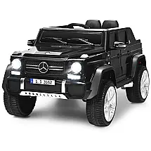 Costzon Ride Carrinho, Carro Elétrico Mercedes Benz Maybach, 1 lugar, 12V, c, controle remoto, USB MP3, 3 km, h, 3 a 6 anos, Preto