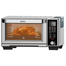 Forno Elétrico 11 em 1, 30 Litros em Aço Inoxidável com 4 Acessórios, 1700W, WHALL, Prata