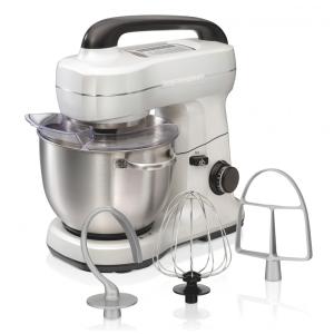 Batedeira Planetária Elétrica 4L com 7 Velocidades Aço Inoxidável 300W, 110v, HAMILTON BEACH 63398, Prateado