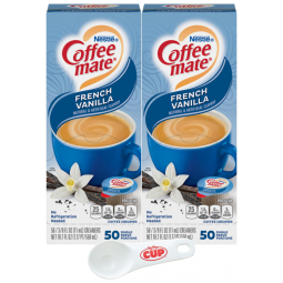 Creme para Café Sabor Baunilha Francesa, 2 Pacotes com 50 Unidades, Nestlé Coffe Mate