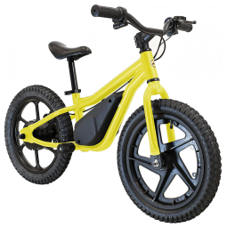 Massimo Bicicleta Elétrica Infantil com 2 Velocidades e Apoio para Pés, 350W, 24V, Amarela