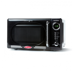 Micro ondas Retro de Bancada 19 Litros Multifuncional, 700W, 110v, NOSTALGIA NRMO7BK, Preto