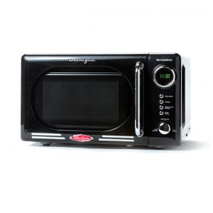 Micro ondas Retro de Bancada 19 Litros Multifuncional, 700W, 110v, NOSTALGIA NRMO7BK, Preto