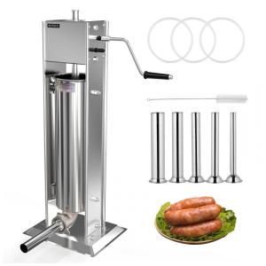 Máquina de Encher Linguiça ROVSUN 15LBS7L Manual, Dois Velocidades de Aço Inoxidável, Ideal para Uso Comercial e Doméstico