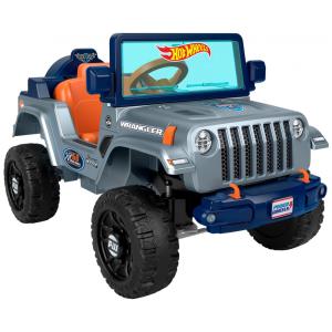Carro Elétrico Infantil 6V Jeep Wrangler com Som de Direção e Tração Multiterreno, Hot Wheels