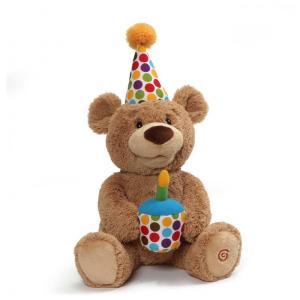 Pelúcia Urso Aniversariante para Crianças Maiores de 1 Ano, GUND 4059959 6049942, Marrom