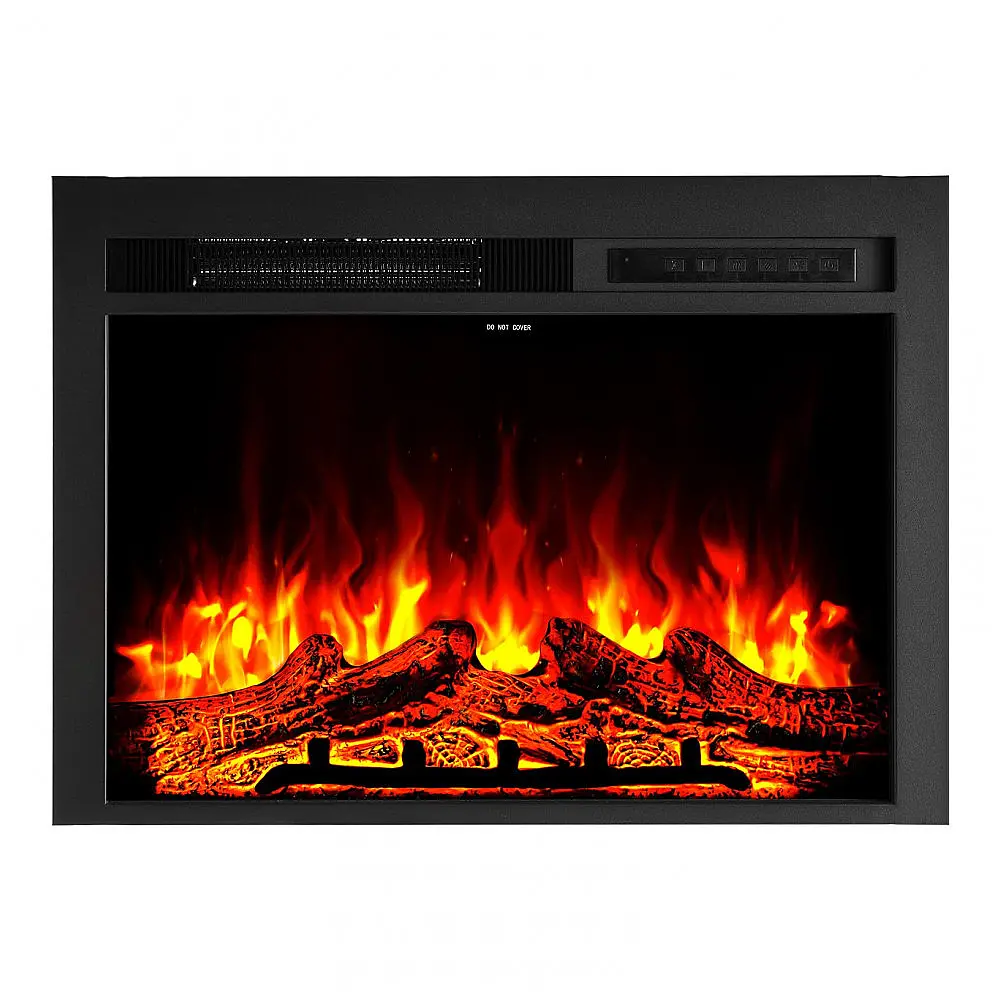 Lareira Elétrica VEVOR 89x68cm 1500W Chamas 3D 9 Cores Embutir 110V