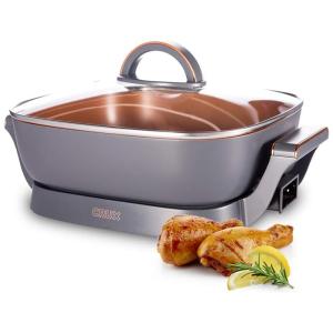 Panela Elétrica Antiaderente 6L Sonda de Temperatura Removível, 110V 1400W, CRUX 14620, Violeta