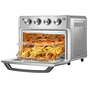 AUMATE Fritadeira Elétrica AirFryer 19L com 7 Modos e Painel de Controle Digital, 110V, 1550W, Prata