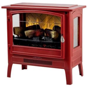 Lareira Elétrica com Controle Remoto e Chamas 3D Ajustáveis, 1400W, 110v, Country Living, Vermelha