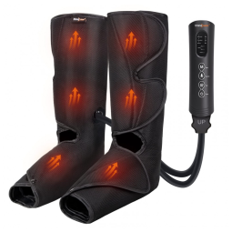 Massageador Elétrico de Compressão para Pernas e Pés 3 Modos e 3 Intensidades, SHINE WELL, Preto