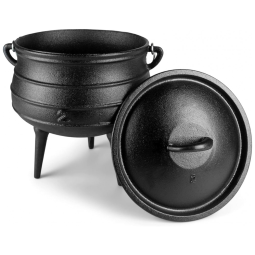 Panela de Ferro Fundido 8L Pre Preparada, BRUNTMOR BR SC632, Preto