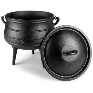 Panela de Ferro Fundido 8L Pre Preparada, BRUNTMOR BR SC632, Preto