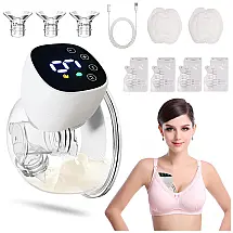 Bomba Tira Leite Unica Elétrica Portátil com 3 Modos e 9 Níveis, Branca, SOPEWOD, Branco