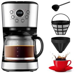 Cafeteira Elétrica Programável com Desligamento Automático e Antigotejamento, 110v, SAFEPLUS, Preto