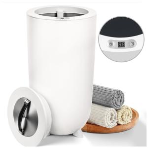 Aquecedor de Toalha Elétrico até 2 Toalhas Grandes com Temporizador e Desligamento Automático, 110V, AZOUTDOOR, Branco