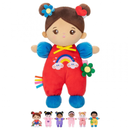 Boneca de Pelúcia OUOZZZ Soft para Meninas Primeira Boneca Latina de Pelúcia Boneca Dorminhoca de Pele Marrom Amigo de Conchinha para