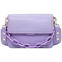 Zocilor Bolsa Feminina de Ombro em Couro Sintético, Lilás