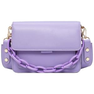 Zocilor Bolsa Feminina de Ombro em Couro Sintético, Lilás