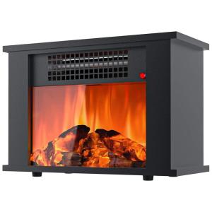 KUPPET Aquecedor Lareira Elétrico com Chamas Realistas, 100W, 110V, Preto