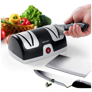 Afiador Elétrico de Facas com 2 Níveis, 110v, SECURA WT 28D 1, Preto