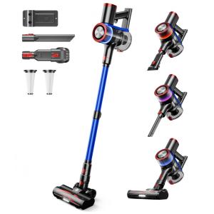 Aspirador Sem Fio NADALY N16 Azul/Vermelho 550W 22.2V 1.5L Filtro HEPA Anti-Emaranhamento