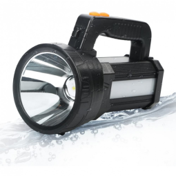 Lanterna LED Recarregável Portátil Saída USB para Celular Alça de Ombro