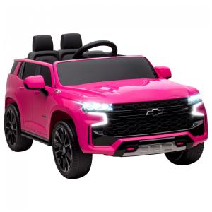 Carro Elétrico Infantil Aosom Licensed Chevrolet Tahoe, Bateria 12V 7AH, Controle Remoto para Pais, Luzes LED, Música, Suspensão