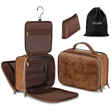 Necessaire Masculina de Couro, ELVIROS,