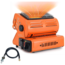 Aquecedor a Gás Butane Portátil 4600 BTU com Controle de Temperatura, ODOORGAS OG 100OD, Laranja