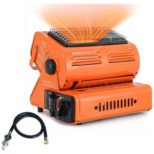 Aquecedor a Gás Butane Portátil 4600 BTU com Controle de Temperatura, ODOORGAS OG 100OD, Laranja