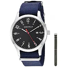 Relógio Masculino Analógico Quartzo, Nylon, CARAVELLE 43B160, Azul