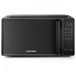 Forno micro-ondas de bancada 20L Chefman preto 700W 10 níveis de potência 6 programas automáticos 110V