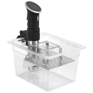 Restlrious Sous Vide Container 12 QT with Lid and Fixed Rack, Compatible with Most Sous Vide Models, Slow Cooker Clear Transparent PC