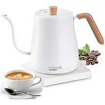 Chaleira Elétrica 800 mL Aço Inoxidável 1000W 110V FOOIKOS - Marrom Compacta e Rápida