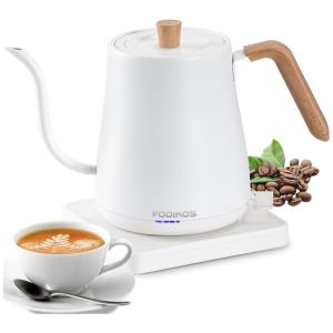 Chaleira Elétrica 800mL em Aço Inoxidável, 1000W, e, 110v, FOOIKOS, Marrom