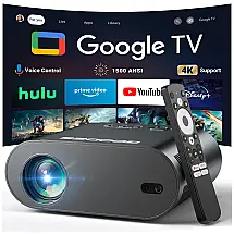 Projetor 4K GooDee Preto Google TV WiFi 6 Bluetooth Dolby 1080P