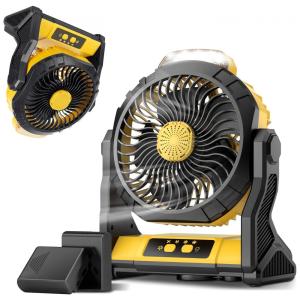 Ventilador, Recarregável Portátil Metal Alta Velocidade Bateria Removível e Função Nebulização, 110v, GEEK AIRE, Preto