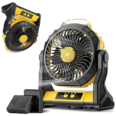 Ventilador, Recarregável Portátil Metal Alta