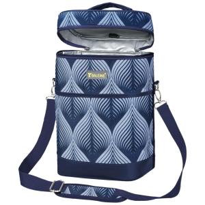 Bolsa Térmica Para Transporte de Vinhos até 4 Garrafas, BALEINE, Azul