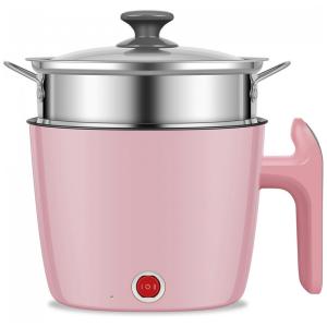 Panela Elétrica Multifuncional 1,6 Litros com Revestimento Antiaderente e Proteção Contra Superaquecimento, 110V 600W, Janoiuc, Rosa