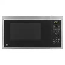 Micro Ondas de Bancada em Aço Inoxidável 25L com 12 Programas, 110V 900W, GE, Prata