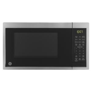 Micro Ondas de Bancada em Aço Inoxidável 25L com 12 Programas, 110V 900W, GE, Prata