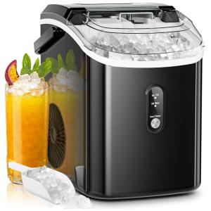 Máquina de Gelo até 11 kg em 24H Portátil, 110V, AGLUCKY R600a, Vermelha