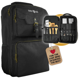 Estojo, Bolsa Portátil para Facas com 20 Slots, Facas não Incluídas, CHEF SAC, Preto