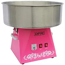 Máquina de Algodão Doce Elétrica Profissional com 10 Cones, 110V 1080W, ANFIRE, Rosa