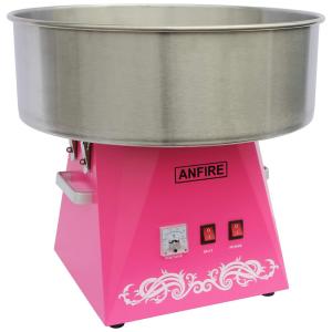 Máquina de Algodão Doce Elétrica Profissional com 10 Cones, 110V 1080W, ANFIRE, Rosa