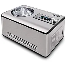 Máquina de Sorvete Automática em Aço Inoxidável Capacidade 2L e Tela LCD, 110V 180W, KUMIO, Prata