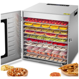 Desidratador de Alimentos, 10 Bandejas, 110v, VVINRC, Cinza