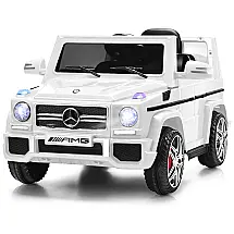 Costzon Carro, Carrinho Elétrico 12V Recarregável 1 Lugar com Controle Remoto, MP3, USB e Luzes, Vermelho
